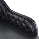 Chaise Longue Côté Gauche Méridienne en Cuir PU Noir Glamour Elégant Salon Nimes