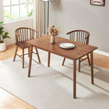 [en.casa] Table de Salle à Manger Rectangulaire pour 4-6 Personnes Moderne Excellente Stabilité Assemblage Simple Cuisine Salon Bois d'Hévéa 120 x 70 x 74 cm Effet Noyer