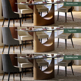 POVISON Table de Salle à Manger 180cm pour 6-8 Personnes, Table à Manger avec Plateau Rectangulaire en Pierre Frittée Noir, Pied en Acier Carbone,Table sans Chaise, 180 * 90 * 75cm