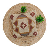 Trade Star Housse de coussin indienne Kilim 45 x 45 cm faite à la main en laine de jute taie d'oreiller d'extérieur tapis Kelim authentique pour décoration d'intérieur