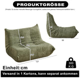 Yihomfy Fauteuil Togo,Fauteuil Pouf Salon Moderne,Poufs Géants pour Adultes,Canapé Poufs avec Mémoire de Forme, Canapé Relax pour Salon,Chambre,1 Place Gros Bean Bag ou Coussin de Sol (B-Vert)
