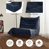 XOFUGEM Pouf poire pour adultes, en mousse à mémoire de forme haute densité confortable, pour salon, chambre à coucher, lecture et télévision (bleu)