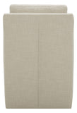 Marque Amazon - Stone & Beam Vivianne Fauteuil de salle à manger rembourré moderne, avec accoudoirs et roulettes, 62 cm de large, Lin