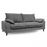 Oviala Canapé Convertible en Tissu chiné 3 Places Gris Clair