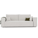 GREKPOL Sofa 240x105 cm - Canapé 3 Places Bouclé Côtelé - Beige Canapé Convertible 3 Places avec Dossier rembourré