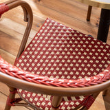 Oviala Fauteuil de bistrot Parisien en Aluminium Rouge