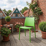 CLP Chaise de Jardin empilable et resistante aux intemperies Meton, Fauteuil avec Dossier, Resistant aux UV, Chaise exterieure en Plastique Couleur:Vert