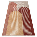 rugsx Tapis Fusion 0810 Tapis géométrique Moderne en Crème & Terracotta - Salon, Salle à Manger, Grandes pièces 160x220 cm