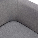 WOLTU 1x Chaise de Salle à Manger, Moderne Chaise de Cuisine, Fauteuil scandinave, Chaise Coiffeuse, pour Salle de Séjour, Chambre à Coucher, Cuisine, en Lin et Bois Massif Gris Clair BH94hgr-1