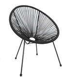 Ambientehome Lot de 2 fauteuils Acapulco - Noir