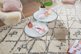 KADIMA DESIGN table de salon ronde Table d'appoint en verre blanc de l'argent table basse