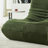 DULRLLY Canapé de Sol Confortable pour Adultes, Fauteuil de Lecture, Pouf Poire en Velours Doux, Chaise Simple géante pour Salon, Chambre à Coucher, Bureau (Vert)