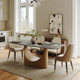 POVISON Table de Salle à Manger 180cm pour 6-8 Personnes, Table à Manger avec Plateau Rectangulaire en Pierre Frittée Noir, Pied en Acier Carbone,Table sans Chaise, 180 * 90 * 75cm