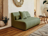 Lisa Design - Onyx - canapé modulable d'angle réversible 4 Places - en Tissu - Vert Sauge