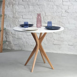 Ragaba Jubi Table à Manger Ronde 80cm Vert Sauge