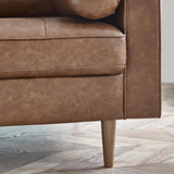 Julian Bowen Canapé 2 Places Henley en Similicuir Marron