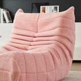 DULRLLY Canapé de Sol Confortable pour Adultes, Fauteuil de Lecture, Pouf Poire en Velours Doux, Chaise Simple géante pour Salon, Chambre à Coucher, Bureau - Rose
