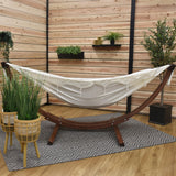 Vivere C8SPCT-00 Double hamac Coton avec Solide Support en pin - Naturel