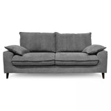 Oviala Canapé Convertible en Tissu chiné 3 Places Gris Clair
