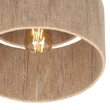 Trio Leuchten Plafonnier SMILLA 666800136, métal beige, abat-jour jute naturel, excl. 1x E27
