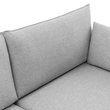Sicaan Canapé 2 Places Industriel Sasha en Tissu Gris Clair – Droit Compact et Élégant – Sofa Moderne Style Urbain Chic et Confortable pour Salon, Bureau ou Appartement – 173 x 85 x 86 cm