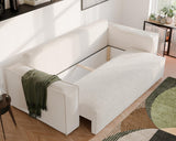 GREKPOL Sofa 240x105 cm - Canapé 3 Places Bouclé Côtelé - Beige Canapé Convertible 3 Places avec Dossier rembourré