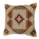 Trade Star Housse de coussin indienne Kilim 45 x 45 cm faite à la main en laine de jute taie d'oreiller d'extérieur tapis Kelim authentique pour décoration d'intérieur
