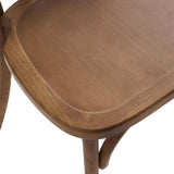 Oviala Lot de 2 chaises Style bistrot en Bois d'orme foncé