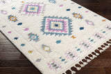 Surya Suva Tapis Géométrique Scandinave - Grand Tapis Salon, Salle à Manger, Chambre, Cuisine - Tapis Design Boheme Chic, Berbere Moderne, Tapis Poil Court 160x213cm- Beige, Bleu, Lavande, Jaune, Gris
