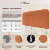 DHOME Tête de Lit Rembourrée Lisse et Courbée 70cm en Velours Côtelé Premium pour Mur Acoustiques Absorbantes Tête de Lit pour Chambre (Orange, 140cm)