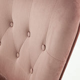 Albatros Fauteuil avec Tabouret York, Rose, Housse en Velours, confortablement rembourré, Fauteuil TV, Fauteuil rembourré