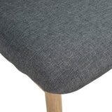 HOMCOM Lot de 4 chaises de Salle à Manger Chaise de Salon Pieds en métal Imitation Bois 50 x 58 x 85 cm Gris