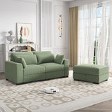 MIOOSUT Canape 2 Places Convertible, Canapé Moderne, Canapé Modulable, Meuble Rembourré Design Moderne, avec Coussin, Tissu Velours Côtelé, Salon (Vert, 2 Places)