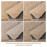 BEIMO Tapis de Salon Shaggy Tapis Chambre Moderne à Poils Longs et Moelleux, Grand Doux Tapis de Sol Pelucheux Dessous Antidérapant, Beige Sable, 160x230cm