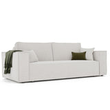 GREKPOL Sofa 240x105 cm - Canapé 3 Places Bouclé Côtelé - Beige Canapé Convertible 3 Places avec Dossier rembourré