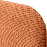 DHOME Tête de Lit Rembourrée Lisse et Courbée 70cm en Velours Côtelé Premium pour Mur Acoustiques Absorbantes Tête de Lit pour Chambre (Orange, 140cm)
