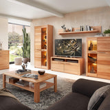 Stella Trading Nature One cœur de hêtre partiellement Massif certifié FSC – Table Basse de qualité supérieure avec étagère pour Votre Salon, Bois d'ingénierie, Couchtisch
