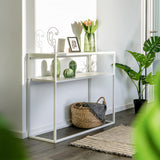 bremermann Console avec étagère - en métal - Blanc