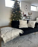 Chaise Longue Méridienne Côté Gauche en Velours Noir Assise Confortable pour Salon Glamour et Moderne Beliani