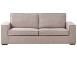Beliani Canapé-Lit Convertible avec Matelas 3 Places Marron Clair Vuokatti