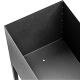 KADAX Large jardinière en acier noir, support de fleurs pour intérieur et extérieur, parterre de fleurs, pot de fleurs, support de fleurs (hauteur : 90 cm)
