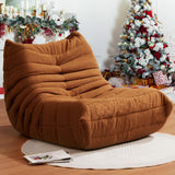 Pouf poire géant pour adultes en mousse à mémoire de forme en fausse fourrure pour le foyer, le salon, la chambre à coucher, le dortoir, le bureau (ours marron et marron)