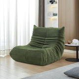 DULRLLY Canapé de Sol Confortable pour Adultes, Fauteuil de Lecture, Pouf Poire en Velours Doux, Chaise Simple géante pour Salon, Chambre à Coucher, Bureau (Vert)
