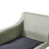 Beliani Chaise Longue à Droite en Tissu Pieds en Métal Vert Ewron
