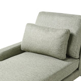 Beliani Chaise Longue à Droite en Tissu Pieds en Métal Vert Ewron