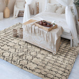 Thedecofactory Tapis berbère en Coton recyclé écru 160x230
