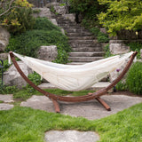 Vivere C8SPCT-00 Double hamac Coton avec Solide Support en pin - Naturel