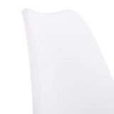 H.J WeDoo Lot de 4 chaises de Salle à Manger scandinaves, Chaises Rétro Bois de hêtre Massif- Blanc