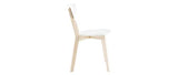 Miliboo Chaises Design Bois et Blanc (Lot de 2) Leena