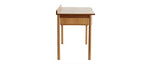 Bureau Vintage en Bois Finition chêne avec Caisson en cannage Naturel L130 cm Antik
